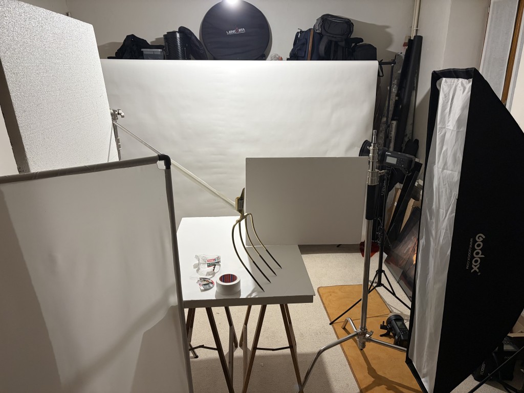Setup studio proof of concept avant le shooting Ferma